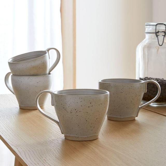 Formosa Flared Mug Stoneware Set Of 4 White