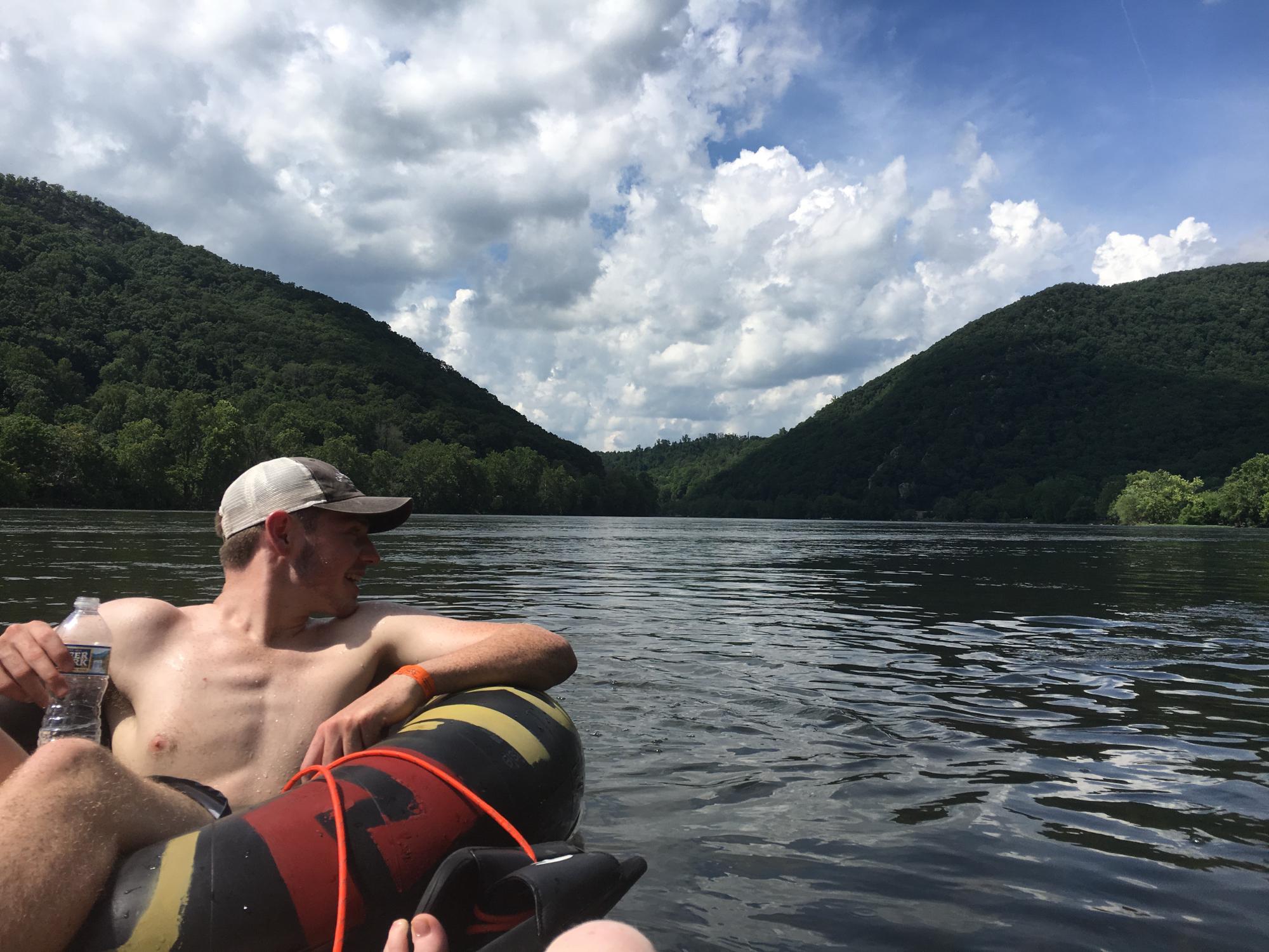 Floating on the New River Junction.