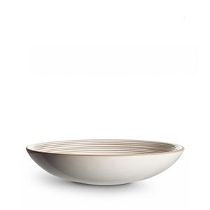 Heath Bird's Nest Etched Shallow Salad Bowl in Opaque White