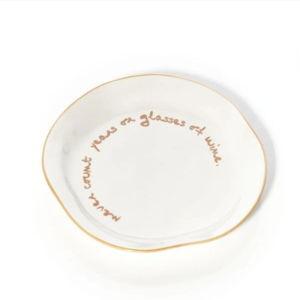 Statement Plate | 'Never Count Years Or Glasses Of Wine'