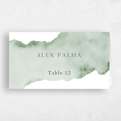 Sage, Green Wedding Place Card - Cello