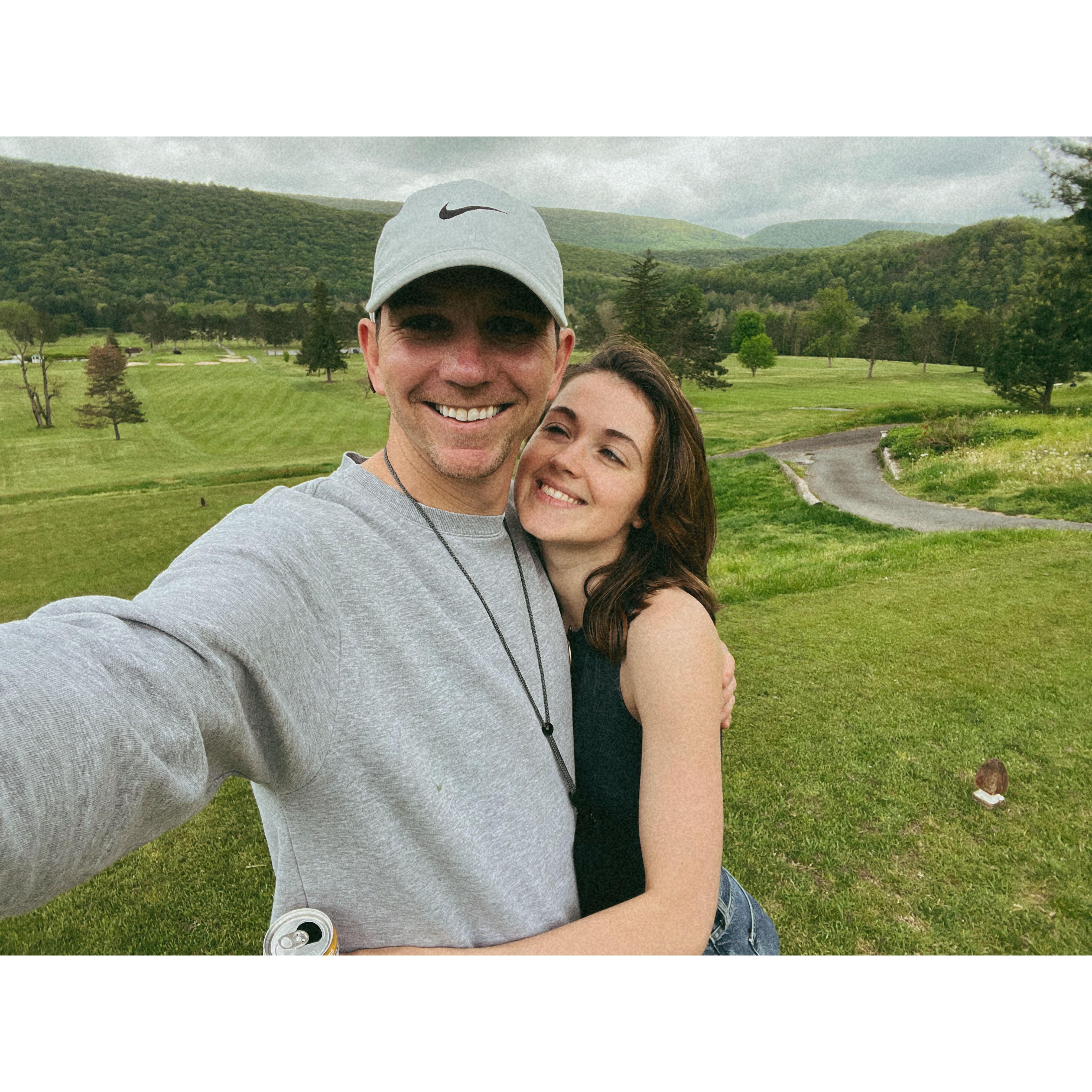 Stefan showing Bryce his favorite golf course in Mount Union, PA, where he’s been golfing since he was a kid.