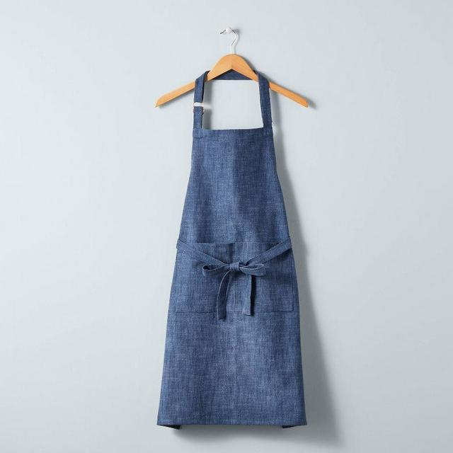 Solid Chambray Apron Blue - Hearth & Hand™ with Magnolia