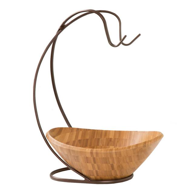 Seville Classics Bamboo Fruit Bowl