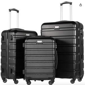 Coolife Luggage 3 Piece Set Suitcase