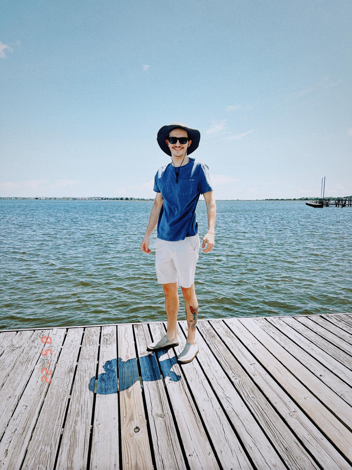 Pete at the Manteo waterfront near his hometown of Kill Devil Hills, NC