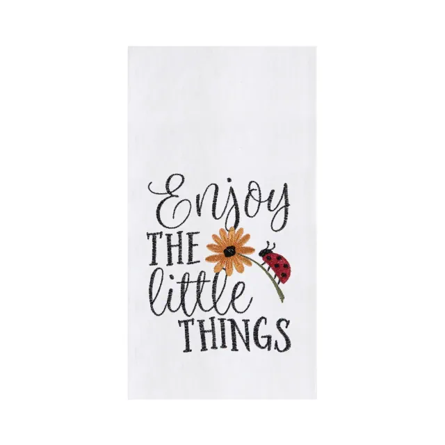 C&F Home 18" x 27" Enjoy the Little Things Ladybug Cotton Flour Sack Kitchen Towel