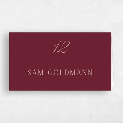 Wine, Red Wedding Place Card - Kennedy