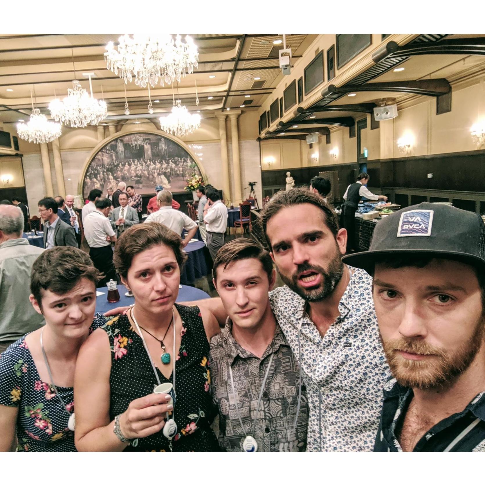 After a long flight, sleeping in the Narita airport (due to a typhoon), and a few hours on the train to Shizuoka, we were just...a little bit...tired.. we finally made it to the conference.