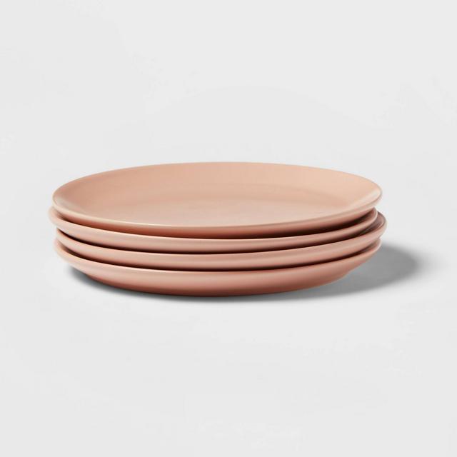 8" 4pk Stoneware Acton Salad Plates Pink - Threshold™