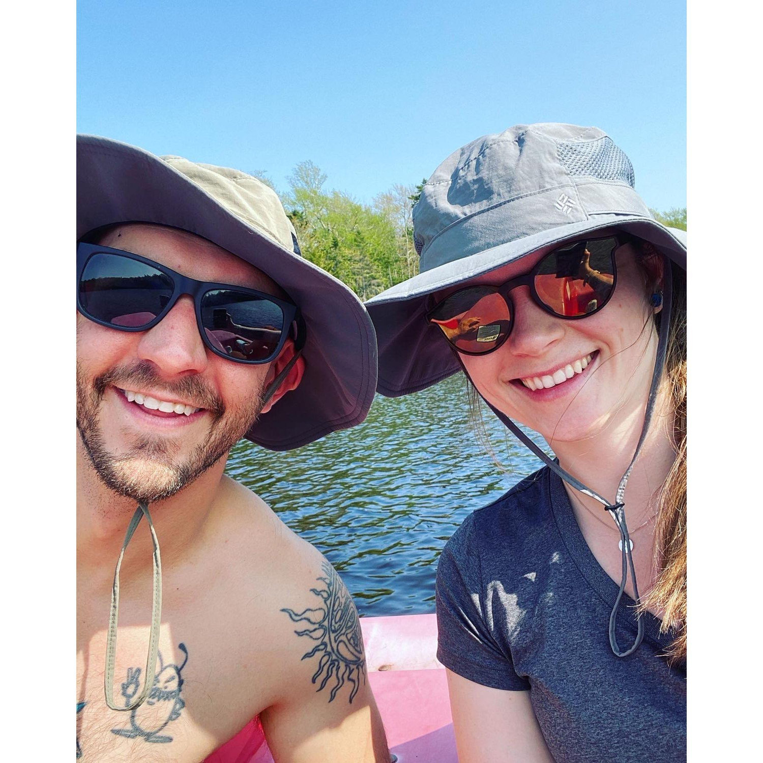 On the paddle boat!