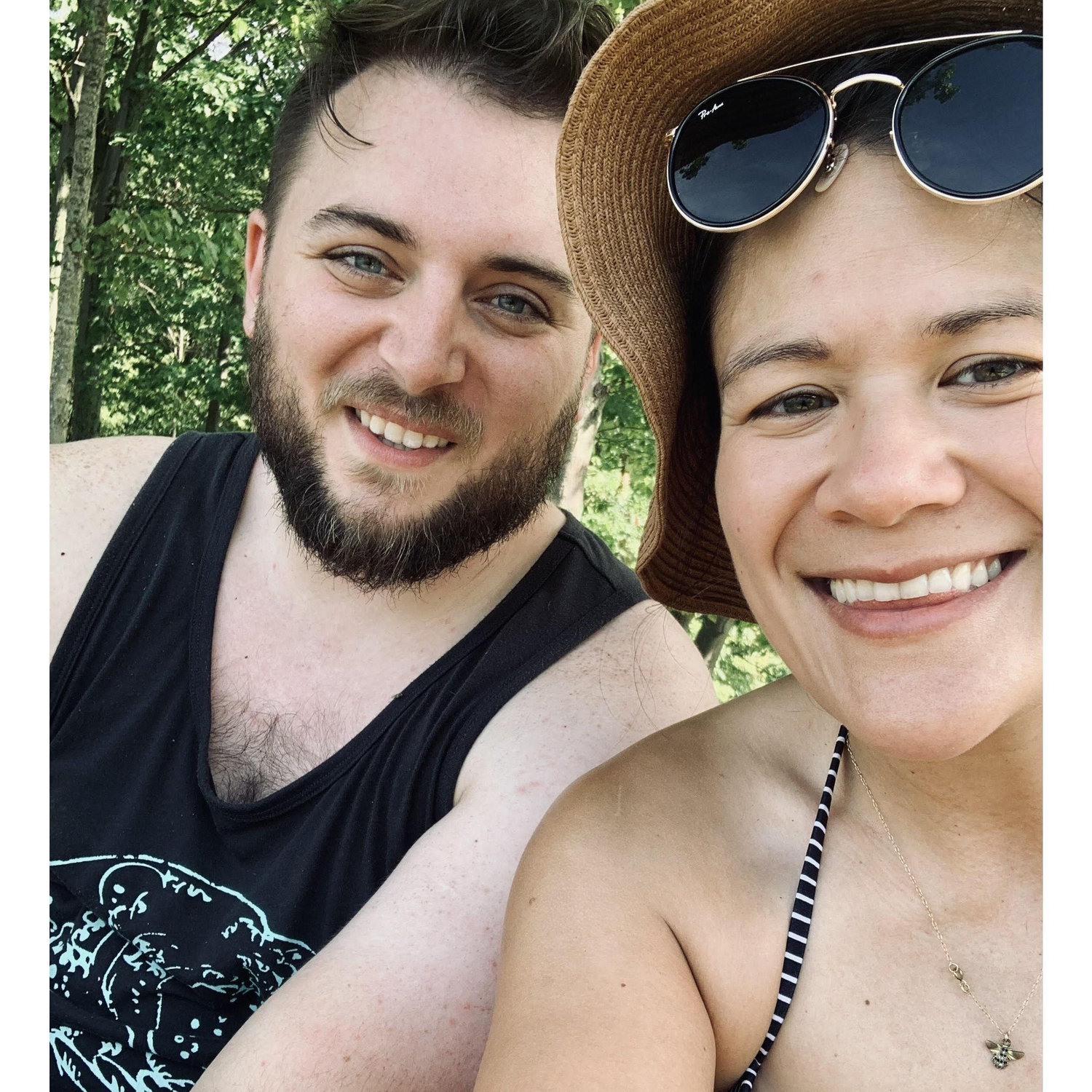 Our first selfie, at Findley State Park