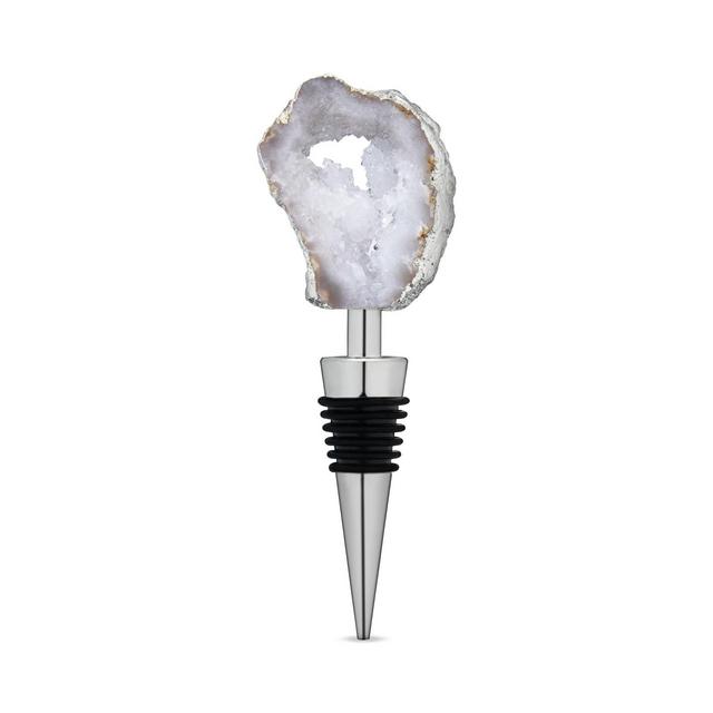 White Geode Bottle Stopper by Twine Living
