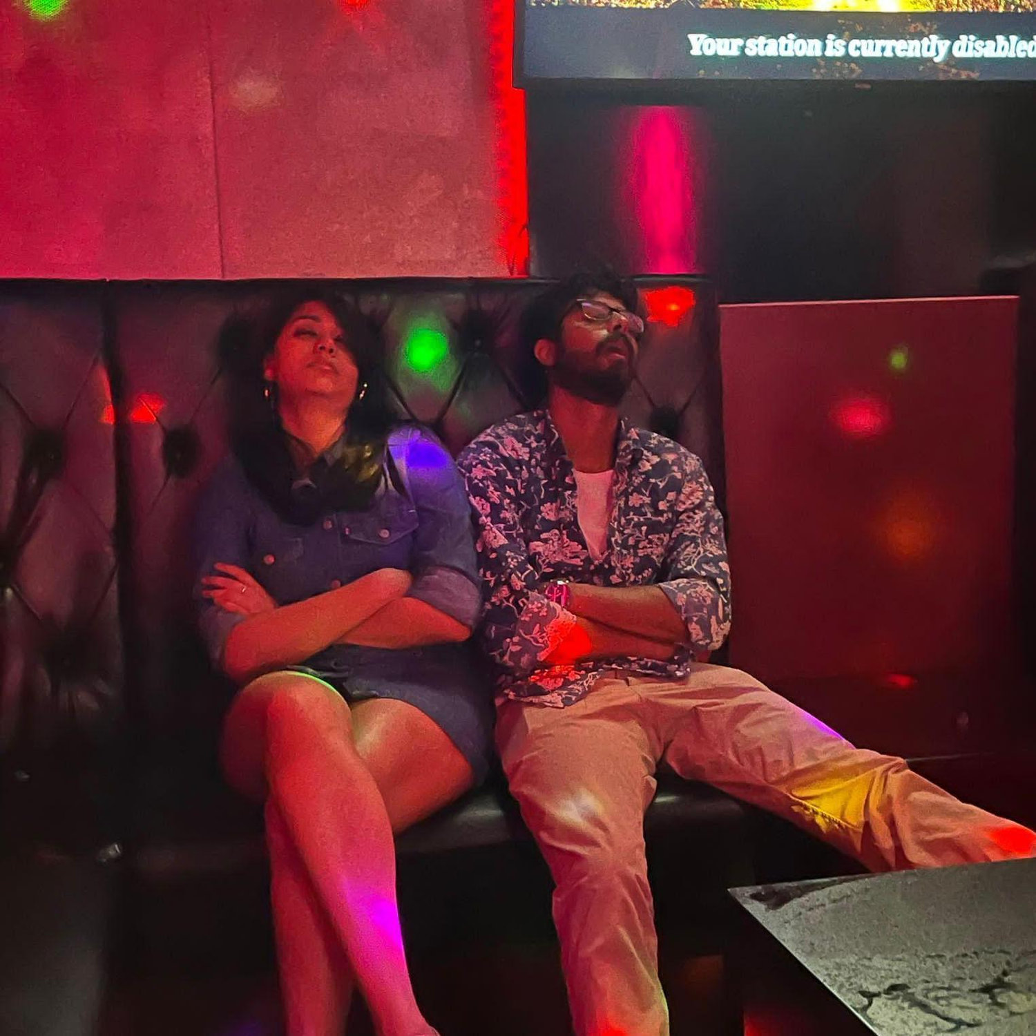 Started with karaoke, ended with a duet… of snoring