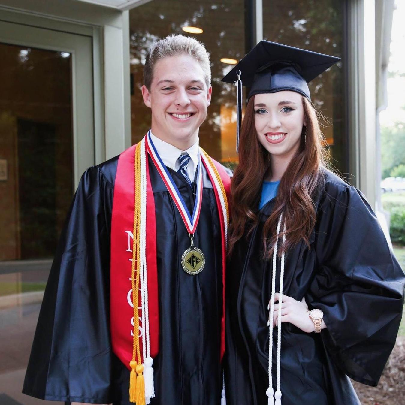 High School Graduation, before we started dating...I think he had a crush on me - May 2016