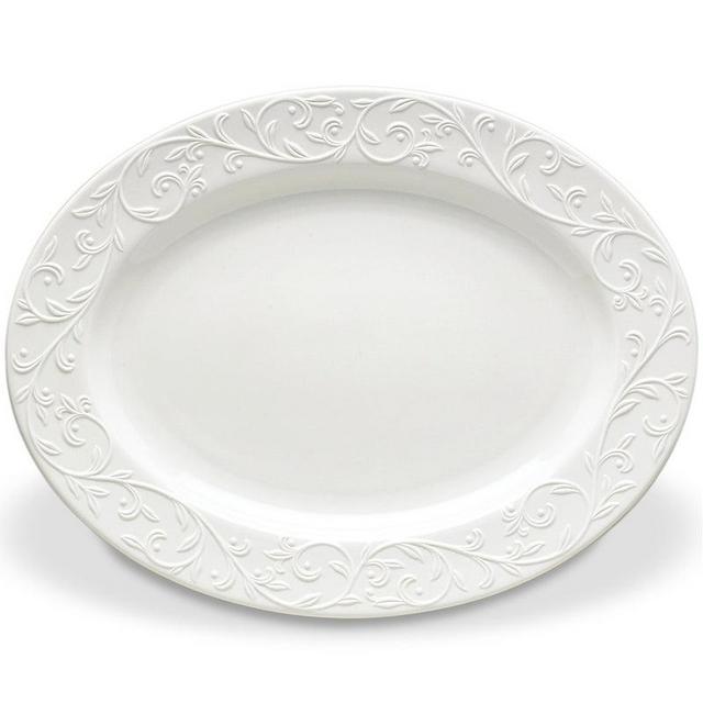 Lenox Opal Innocence Carved™ 16" Oval Serving Platter
