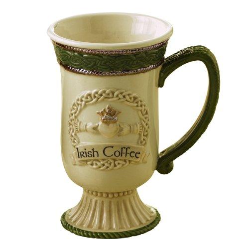 Grasslands Road Celebrating HeritageFriendship Loyalty Love Celtic Knot Claddagh Symbol Irish Coffee Mug, Silver
