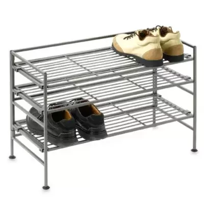 3-Tier Iron Stackable Shoe Rack