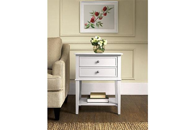 DHP Nia Cottage Hill Two Drawer Nightstand
