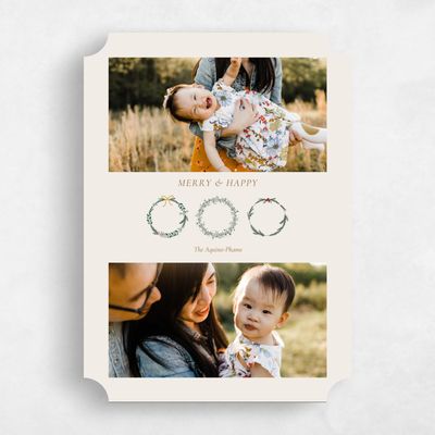 Beige Ticket Holiday Card - Duval Photo