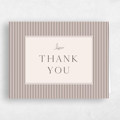 Taupe, Brown Wedding Thank You - Fable Landscape