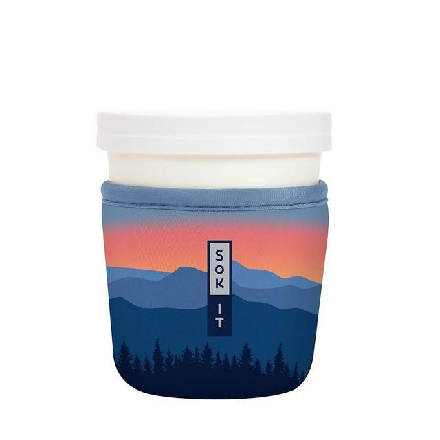 Sok It Ice Cream Sok Pint Sleeve Insulated Neoprene Cover (Blue Ridge, Fits Tapered Ice Cream Pints)
