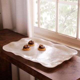 Resin Alabaster Extra Large Rectangular Tray
