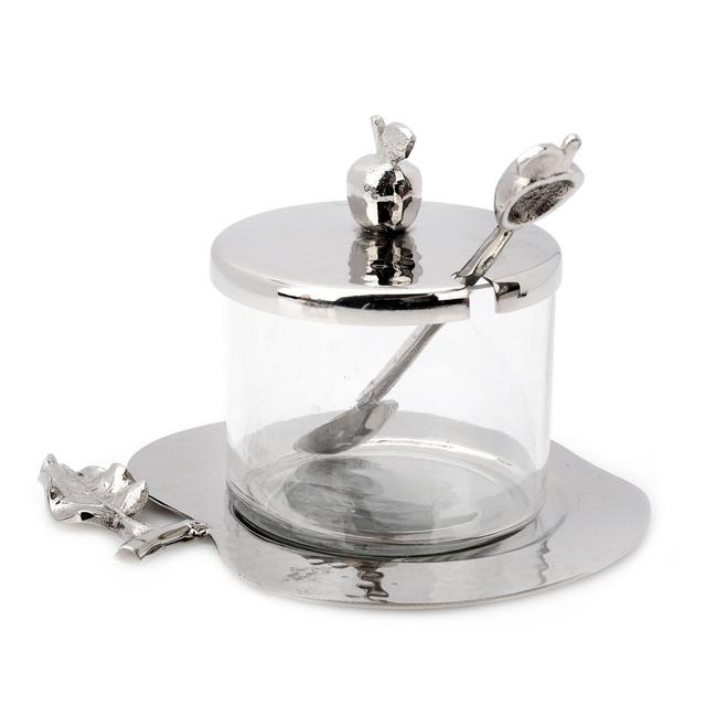 Classic Touch Rosh Hashanah Honey Dish with Spoon
