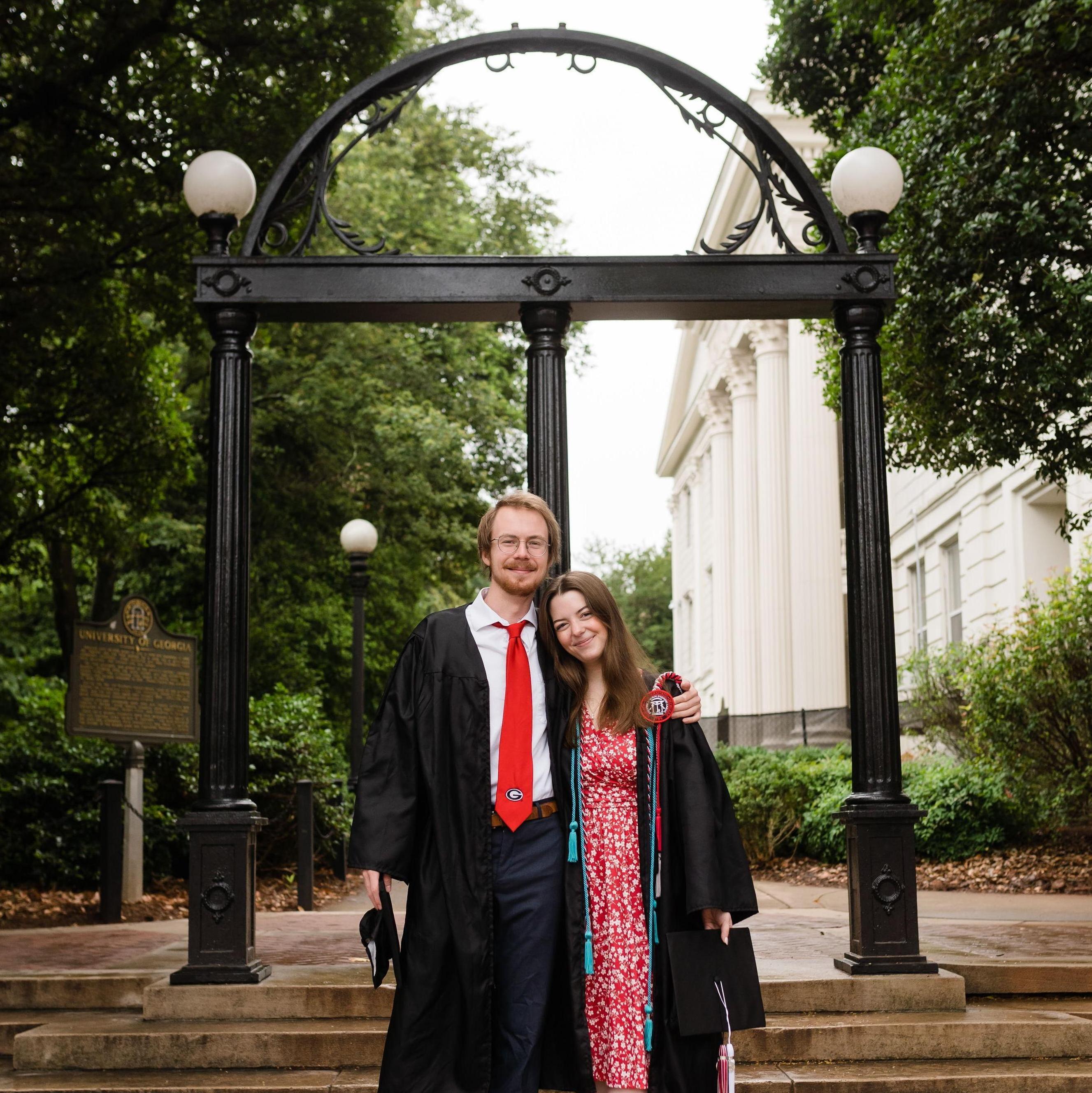 Graduation photo, in case anyone forgot where we went to school.
(Photo by Claire Diana Photography)