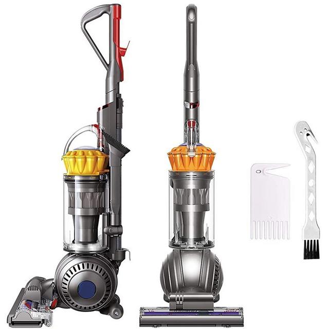 Dyson Ball Multi Floor, Upright Vacuum Cleaner, Powerful Suction, HEPA Filter, Self Adjusting Cleaner Head, Instant Release Wand, Bagless, Width Cleaning Path, Iron/Yellow, Bundle W/GM Cleaning Brush