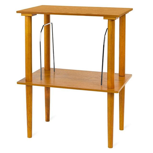 Victrola Wooden Stand for Wooden Music Centers with Record Holder Shelf, Oak