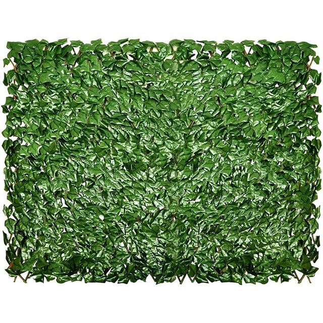 ECOOPTS Expandable Artificial Ivy Leaf Privacy Fence Screen, Stretchable Decorative Fencing Panel for Balcony Patio Outdoor (Single Sided Leaves, 1 Piece)