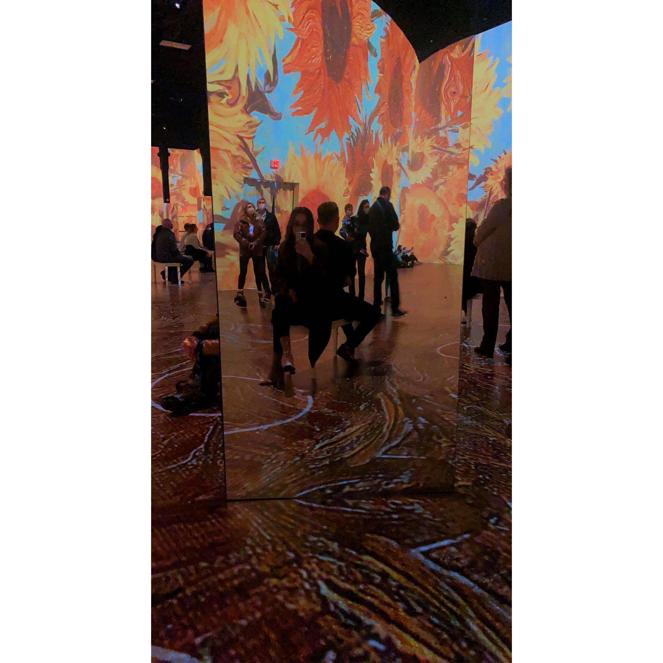 We both love art, and couldn't wait to go to the immersive Van Gogh exhibit.