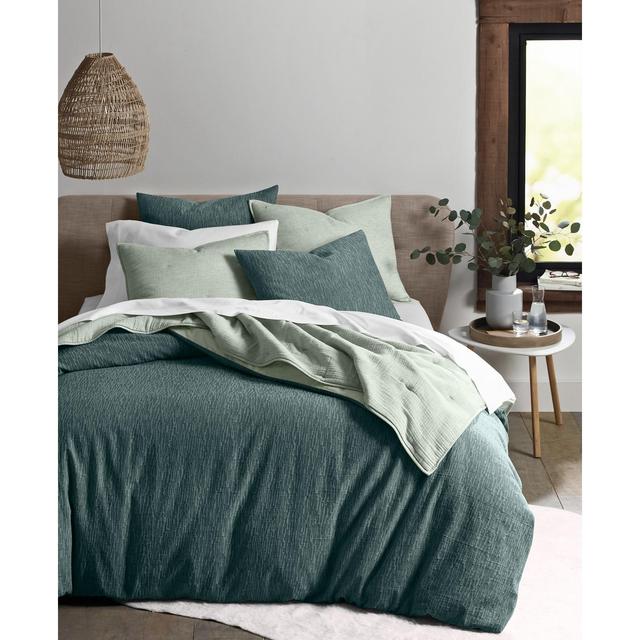 Oake Ripple Matelassé Green Duvet Cover Set, Full/Queen, Created for Macy's
