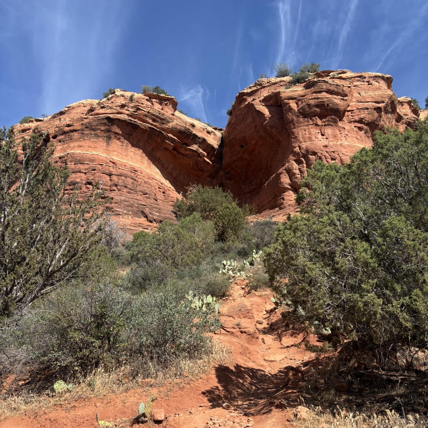 A photo of the cave from the trail.