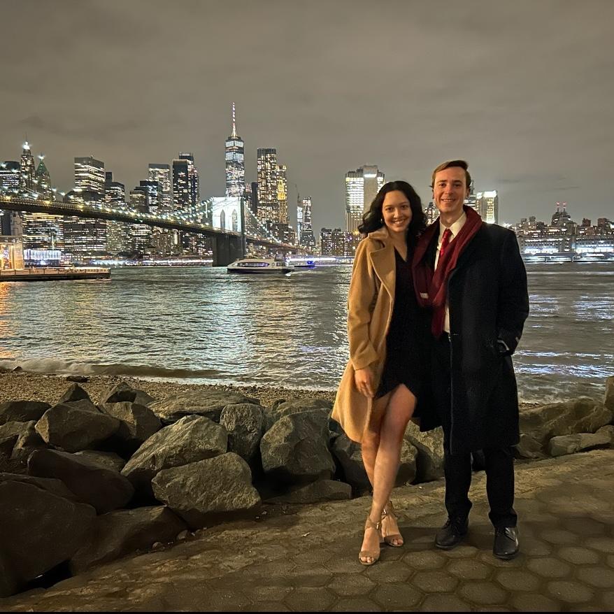 Our first Valentine's Day at the Brooklyn waterfront (remember this picture, it will be important later!)