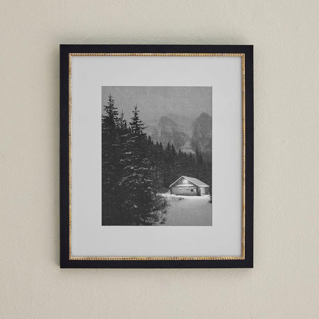 Eclectic Gallery Frame, 13x15 - Black with Gold Dot