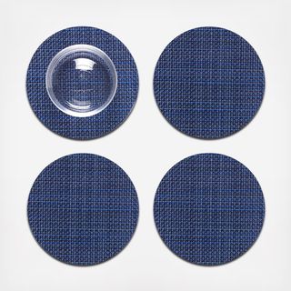 Mini Basketweave Round Coaster, Set of 4
