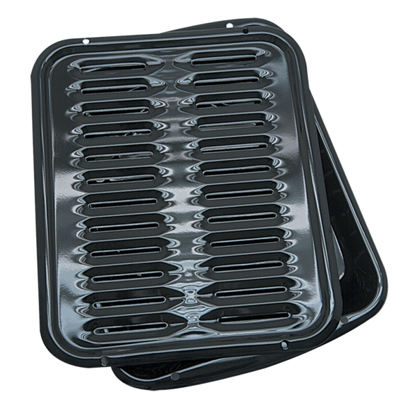 BP102X 2-Piece Heavy Duty Porcelain Full Size Broiler Pan & Grill Range Kleen