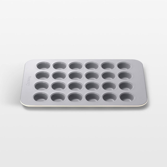 Caraway ® Cream 24-Cup Ceramic Nonstick Mini Muffin Pan