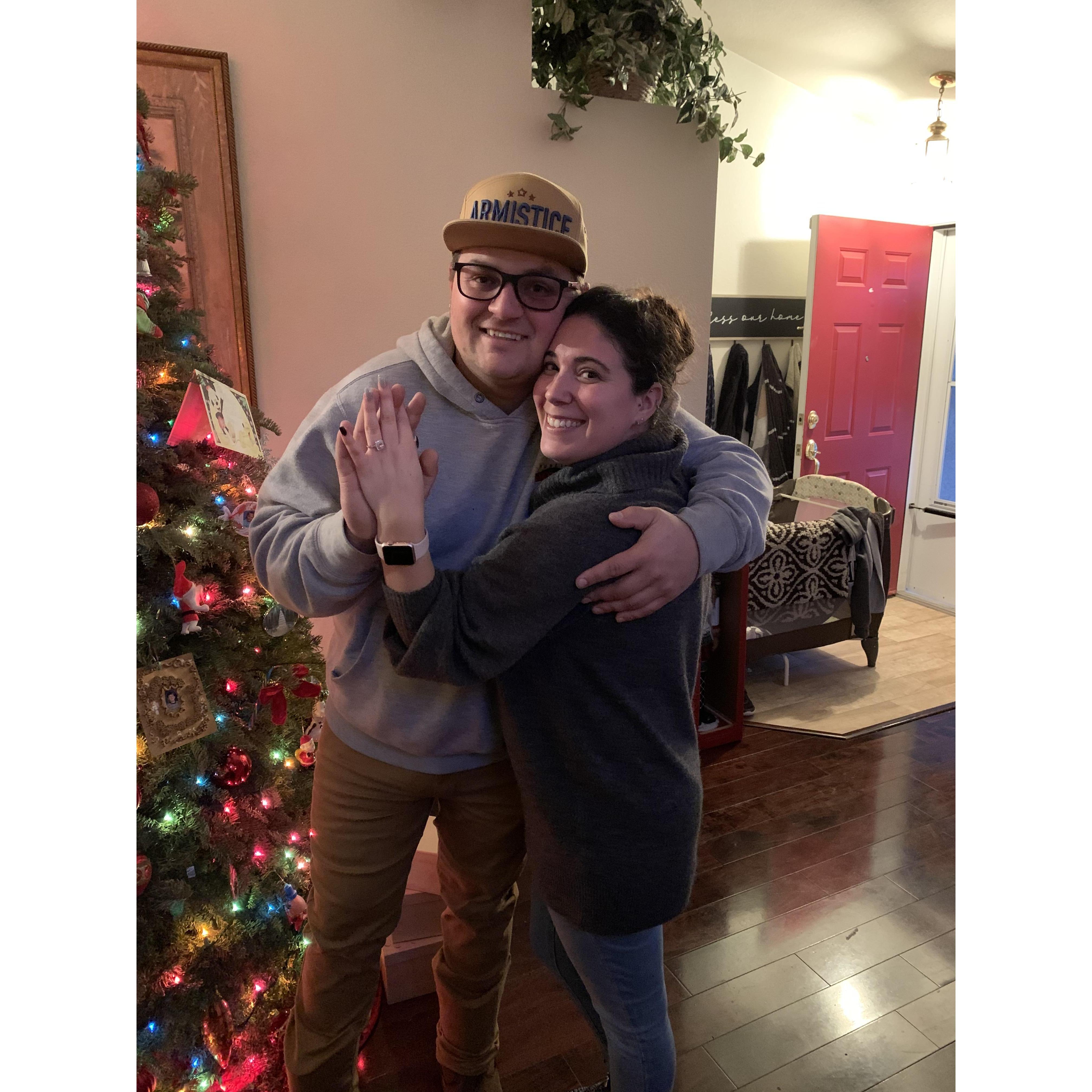 Christmas 2019, we decided to take our love to the next level. Home is where the heart is and our families were there to witness the moment we got engaged.