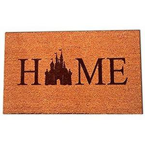 Disney Castle Home Laser Engraved Coir Fiber Doormat 30” x 18”