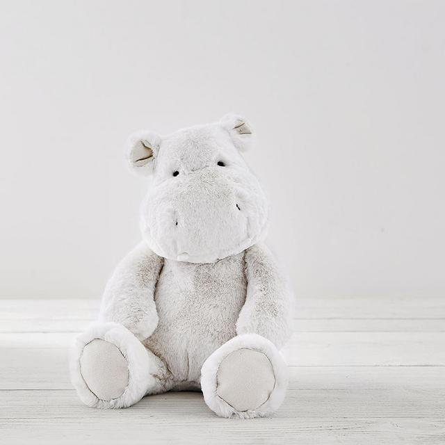 Gray Hippo Nursery Plush Medium