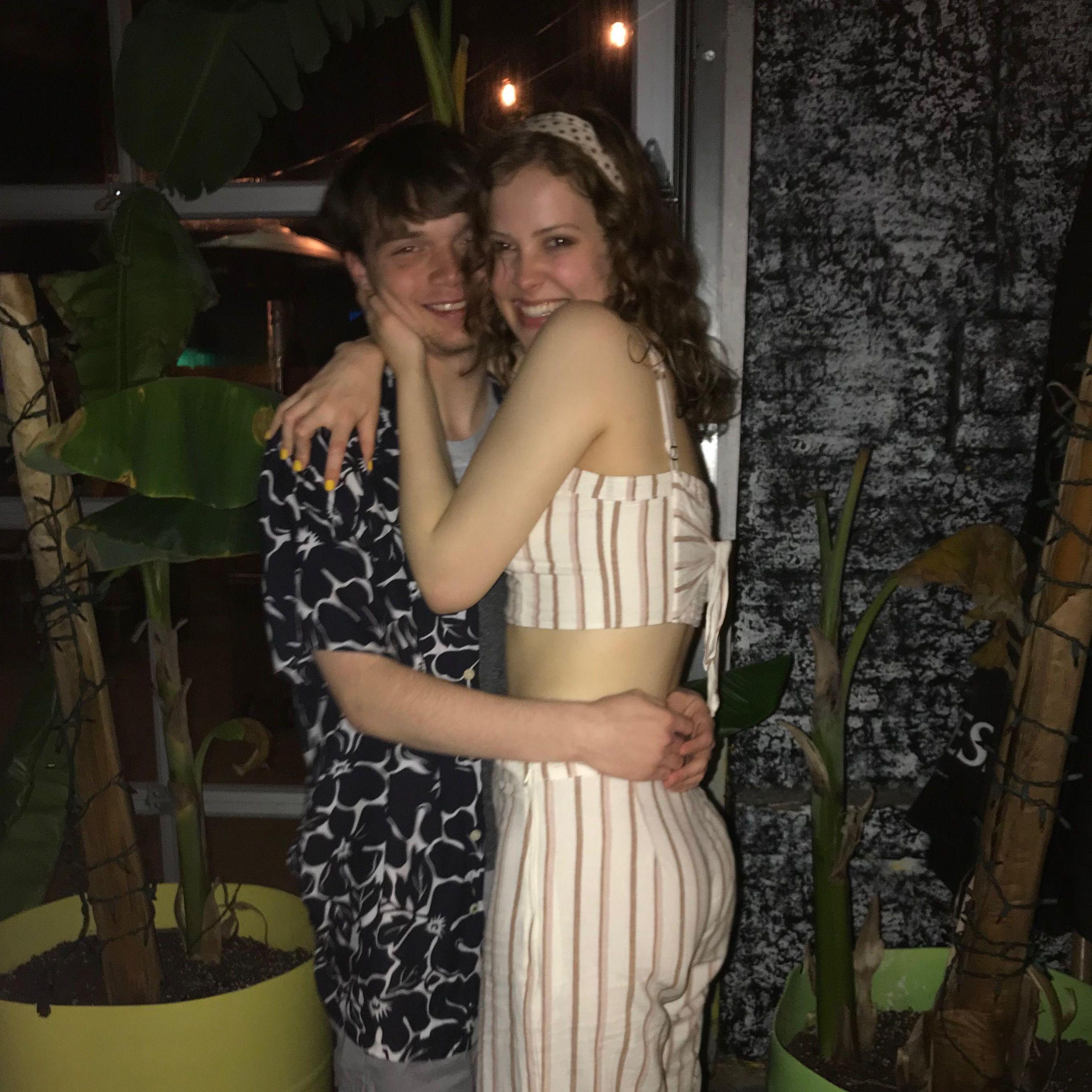 Our first photo together as a couple!