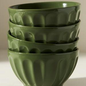 The Latte Stoneware Cereal Bowls, Set of 4: Amelie Edition