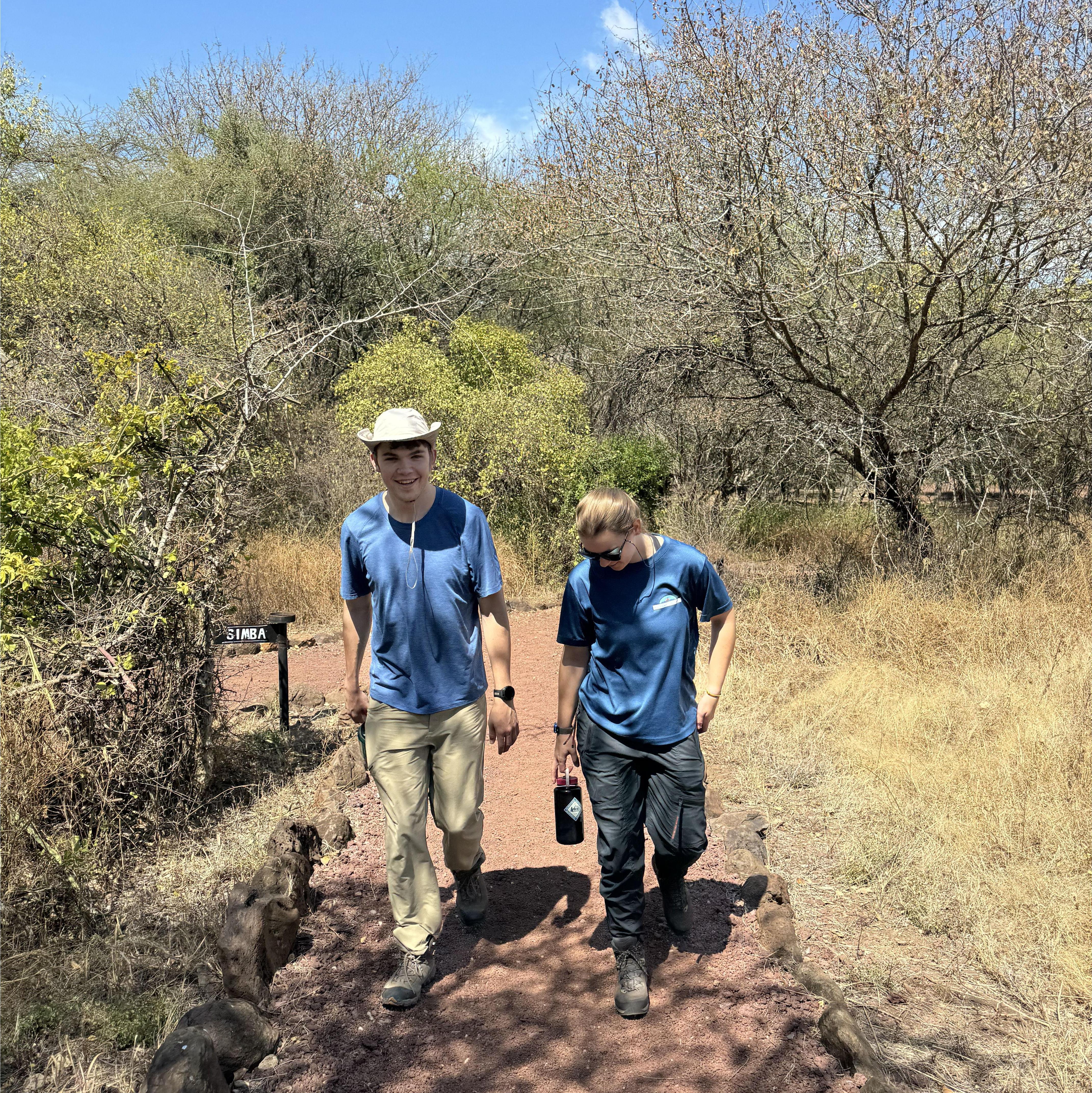 Stretching our legs after arriving in Tanzania!