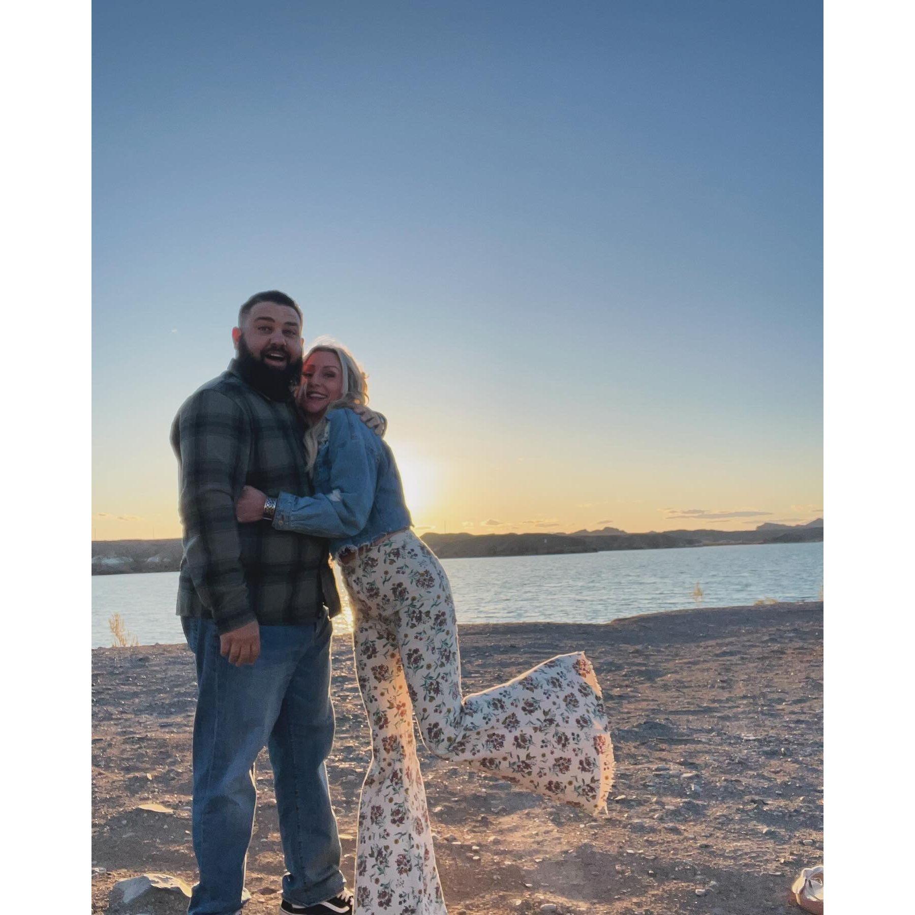 The picture right after the proposal.