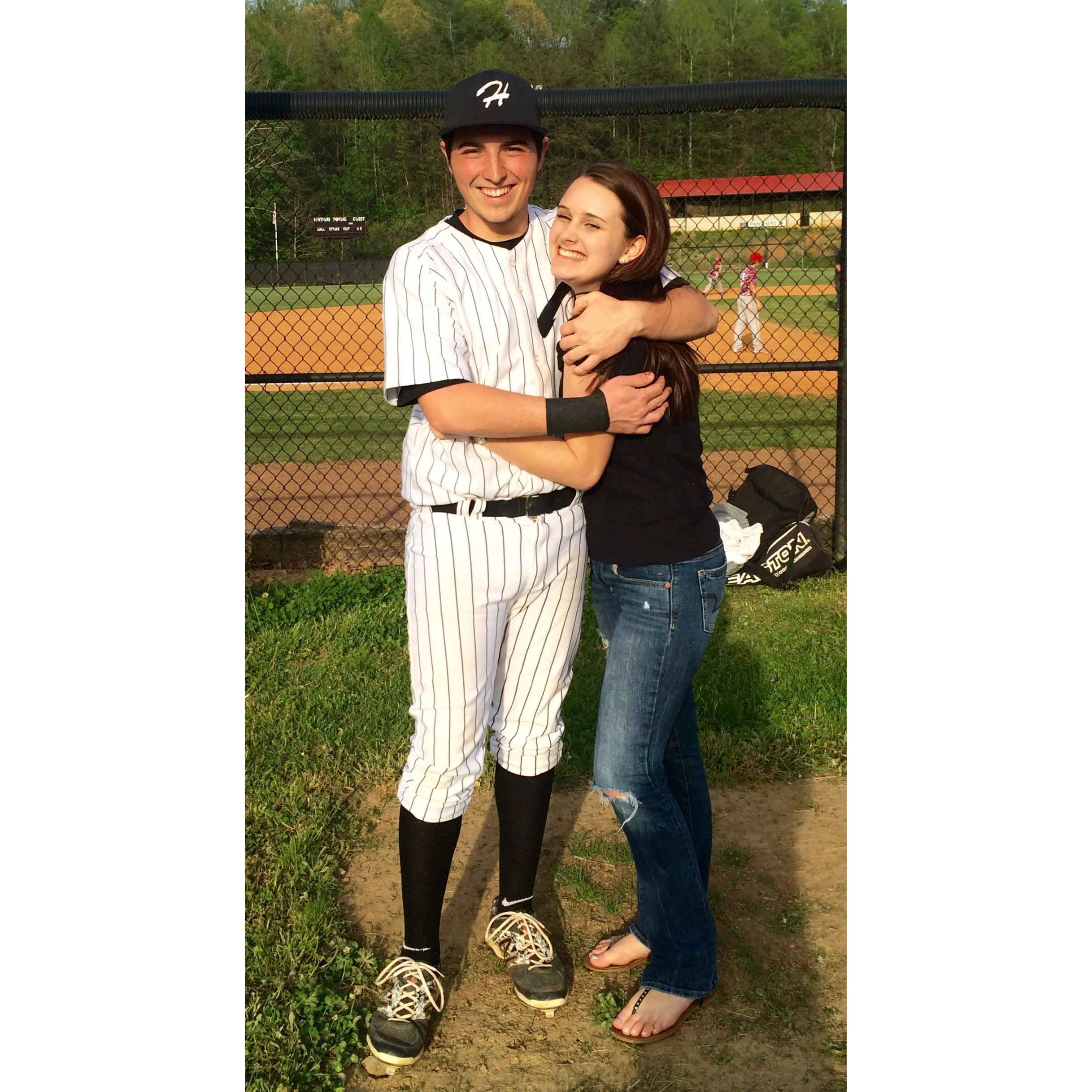Hunter's senior night at Hibriten 2015.