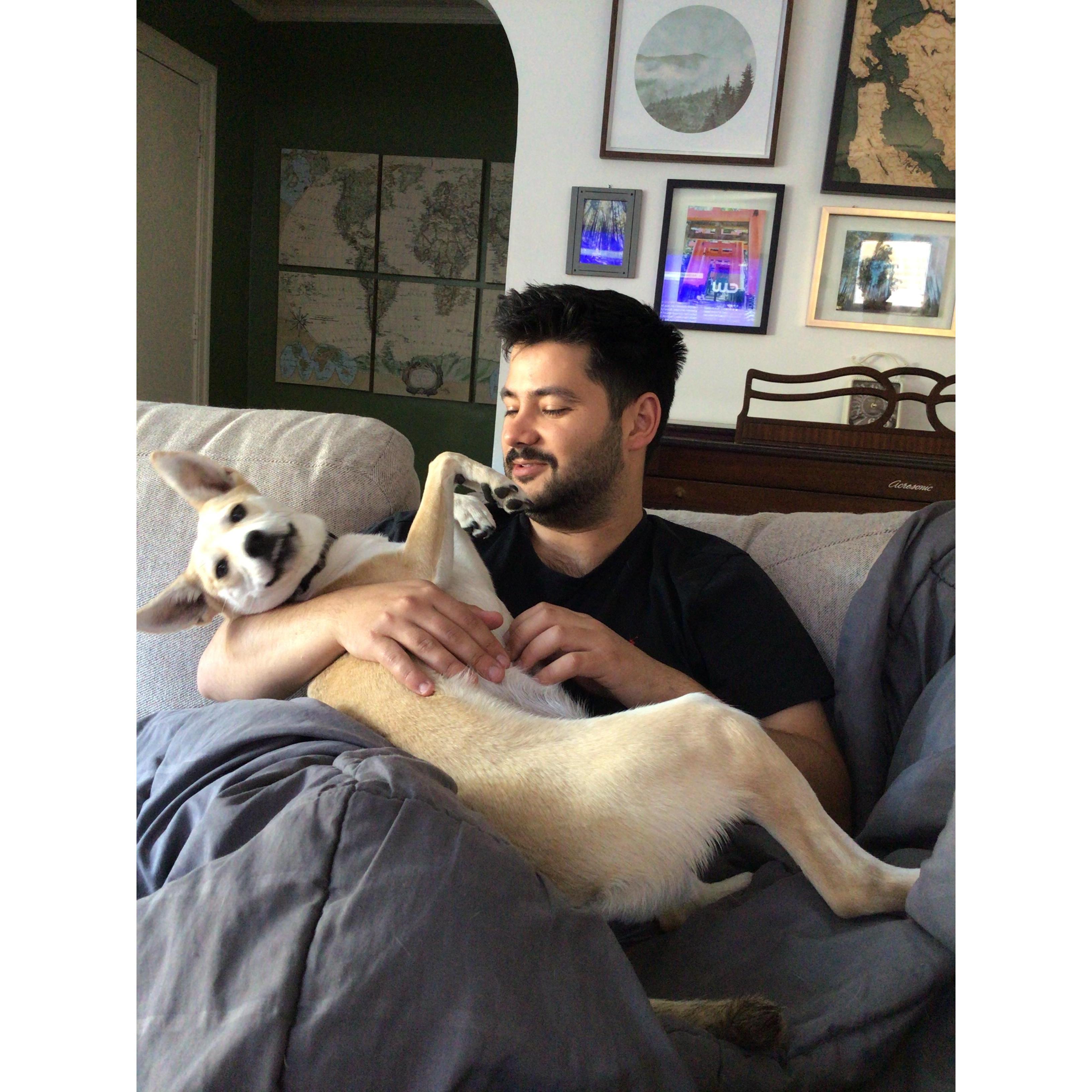 We adopted our doggy, Conchi, during the pandemic and she brought us closer than ever!