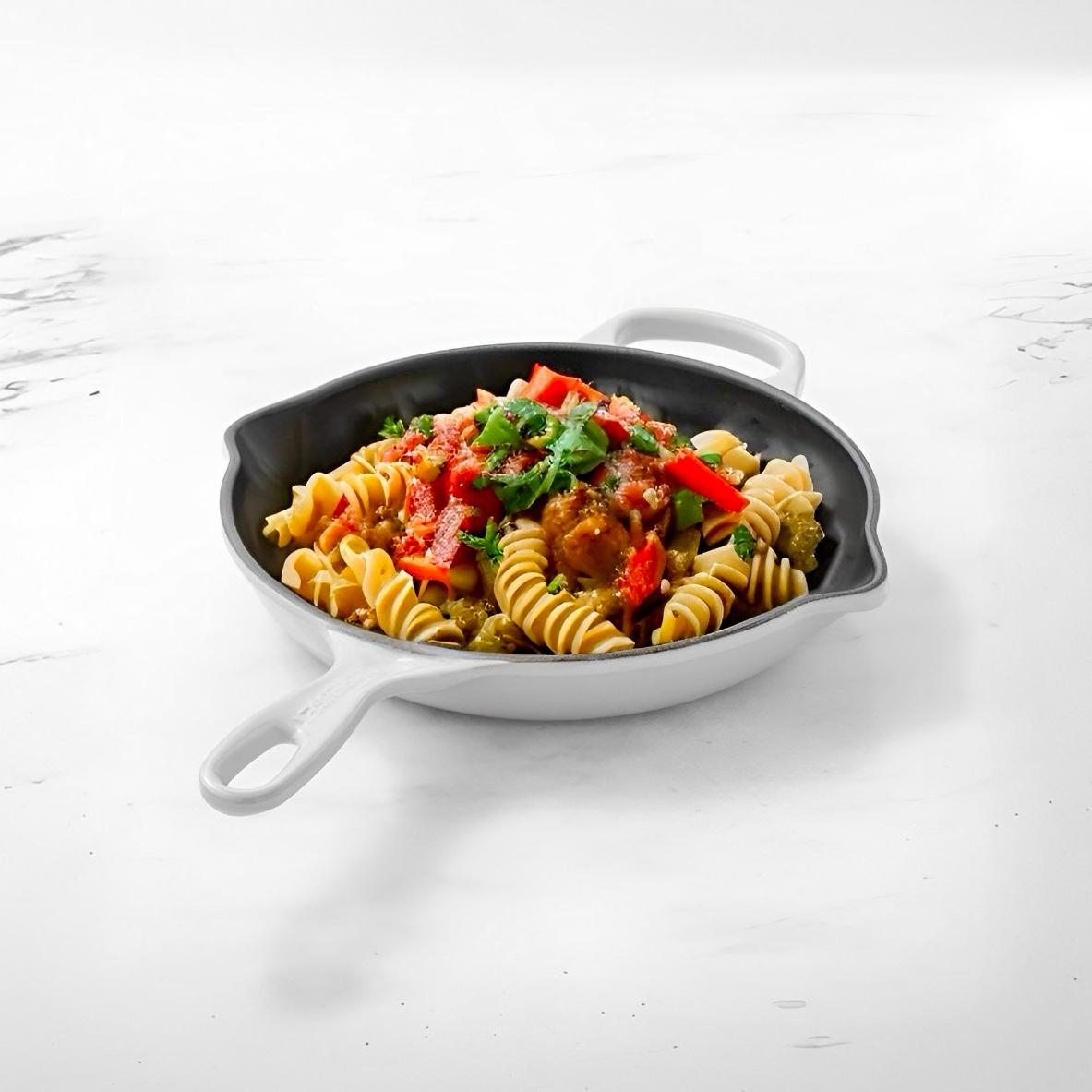 Le Creuset ® Signature 12” White Enameled Cast Iron Skillet Fry Pan